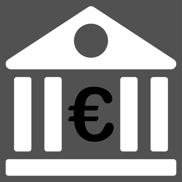 Icona Banca Euro — Vettoriale Stock