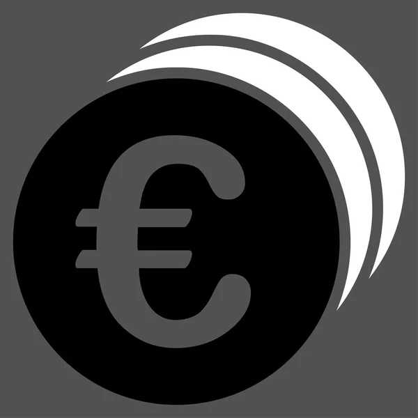 Euro munten pictogram — Stockvector