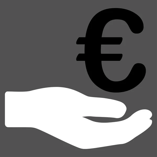 Icône de don Euro — Image vectorielle