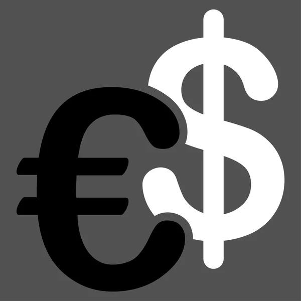 Euro-Dollar valuta ikonen — Stock vektor