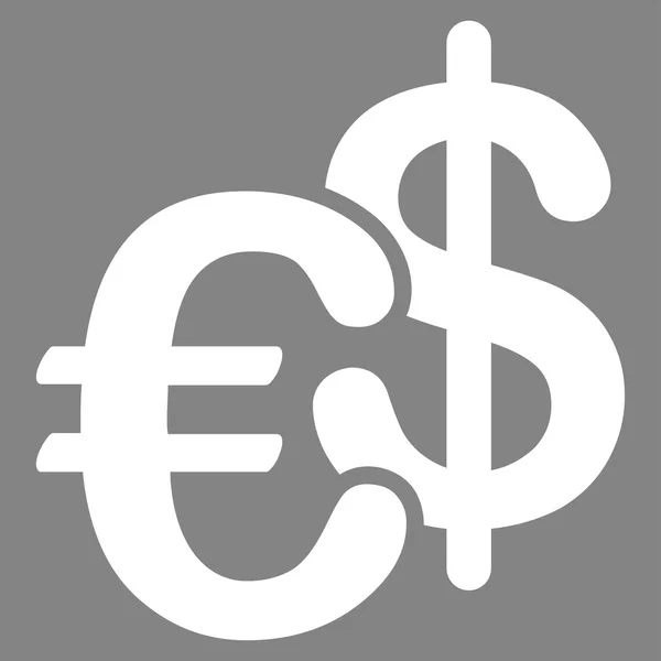 Euro Dollar munt pictogram — Stockvector