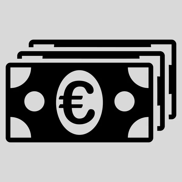 Icono de billetes en euros — Vector de stock