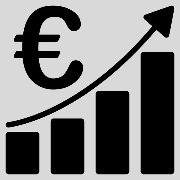 Ikona paska euro Chart — Wektor stockowy