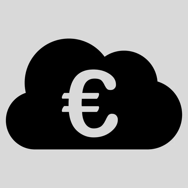 Ícone de nuvem do euro —  Vetores de Stock