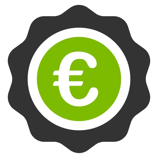 Icono de sello de calidad Euro — Vector de stock