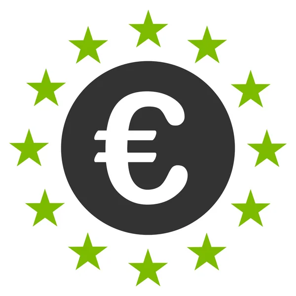 Euro uniós csillag ikon — Stock Vector