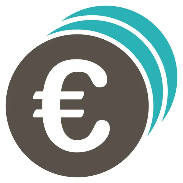 Euromynt-ikonen — Stock vektor