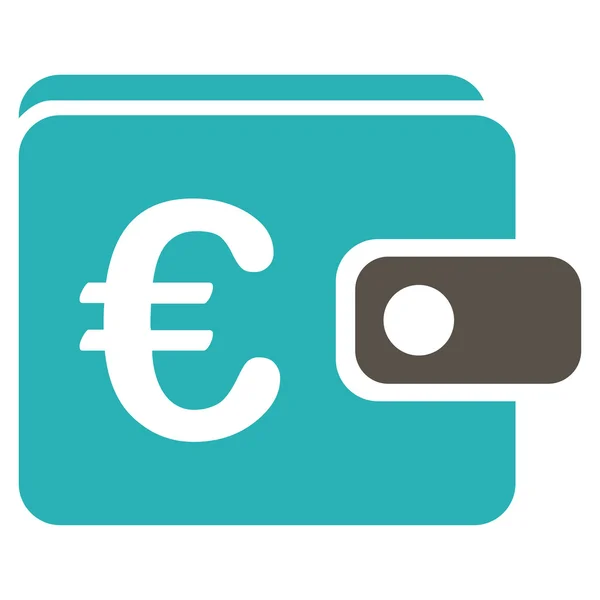 Euro Wallet Icona — Vettoriale Stock