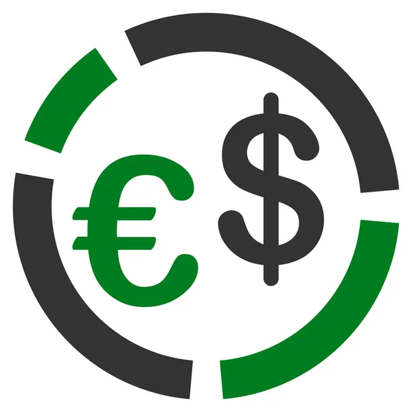 Currency Diagram Icon — Stock Vector