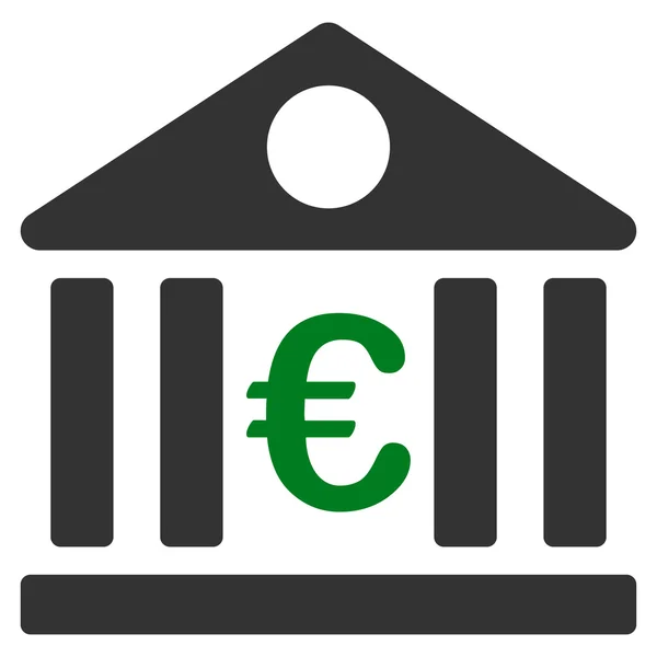 Euro Bank Icon — Stock Vector