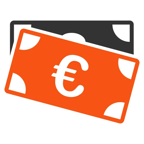 Euro bankbiljetten pictogram — Stockvector