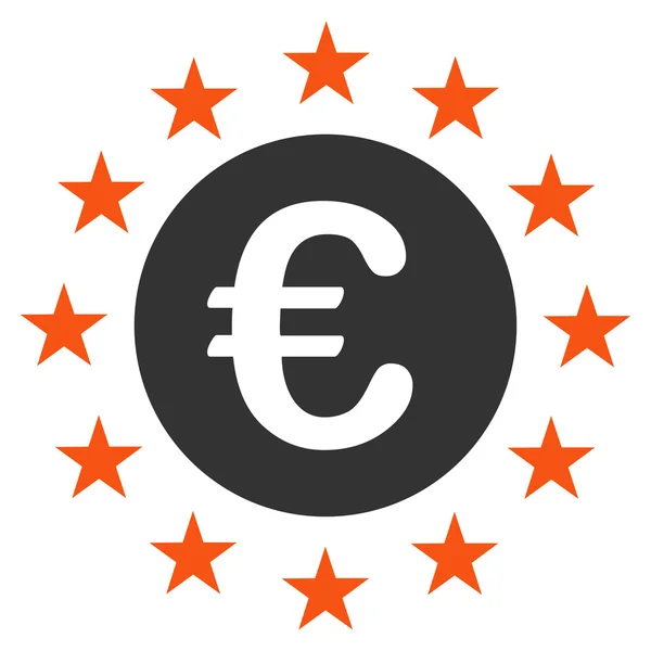 Unia euro ikona gwiazdki — Wektor stockowy