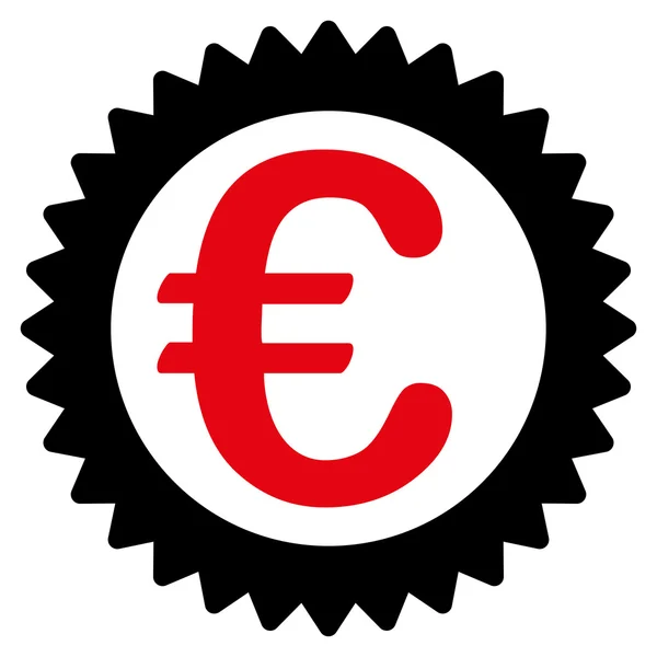 Icono de sello de recompensa euro — Vector de stock
