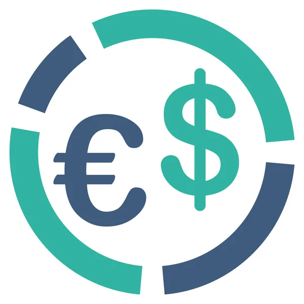 Valuta Diagram pictogram — Stockvector