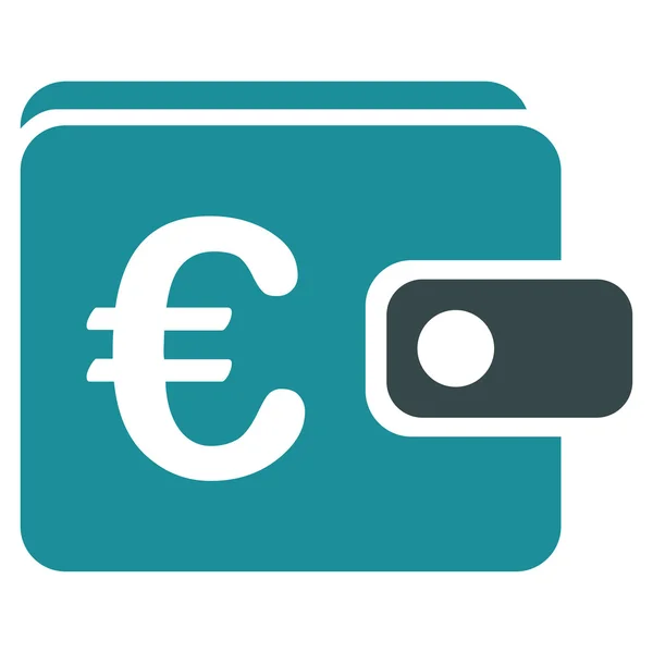 Euro Wallet Icona — Vettoriale Stock
