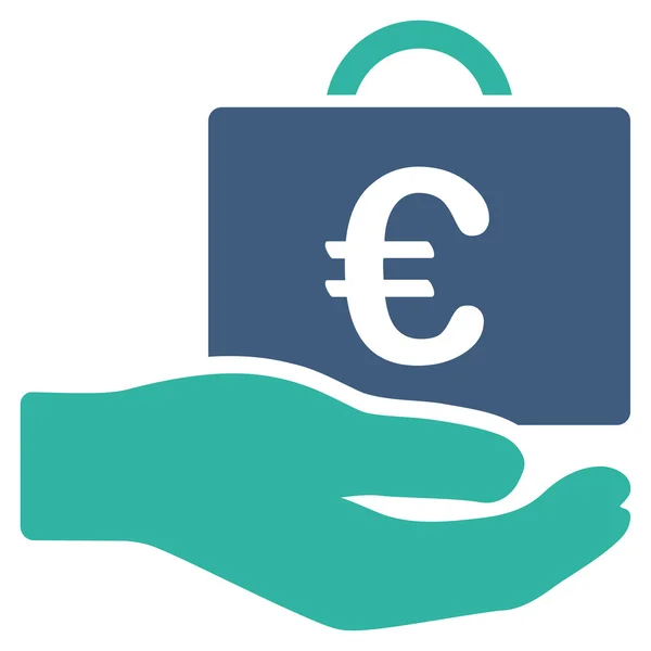 Ikona služby účetní euro — Stockový vektor