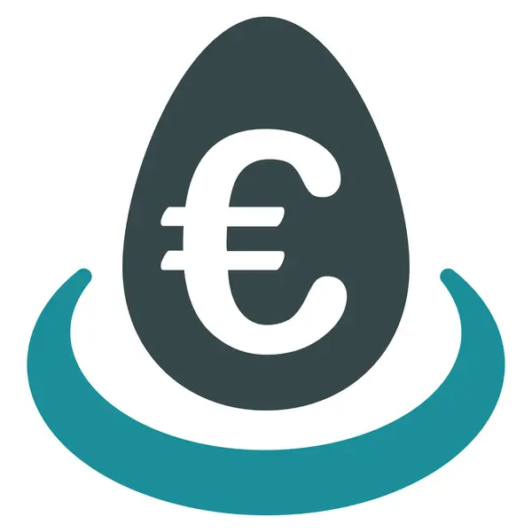 Icône de dépôt Euro — Image vectorielle