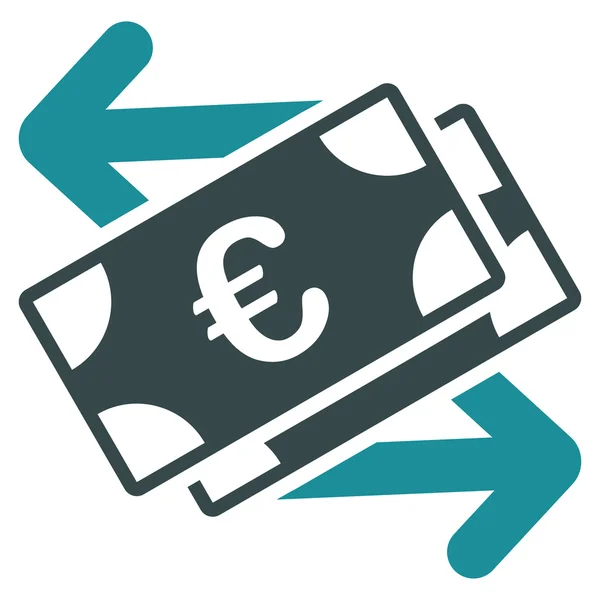 Banconote in euro Icona dei pagamenti — Vettoriale Stock