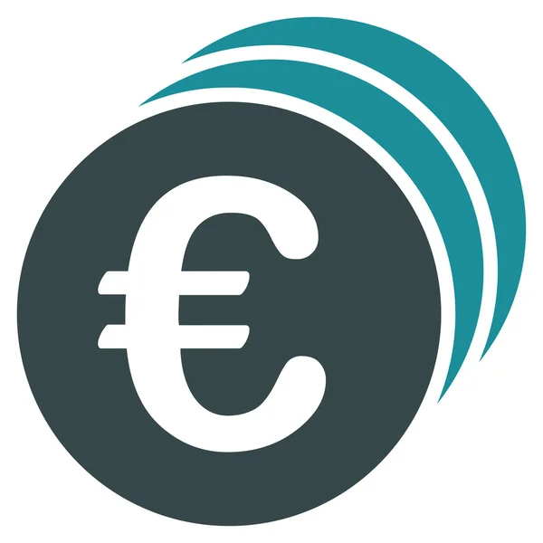 Euro-érmék ikon — Stock Vector