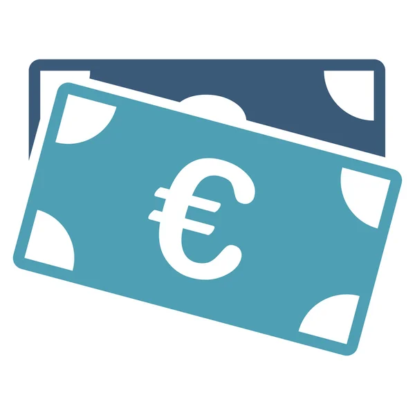 Icono de billetes en euros — Vector de stock