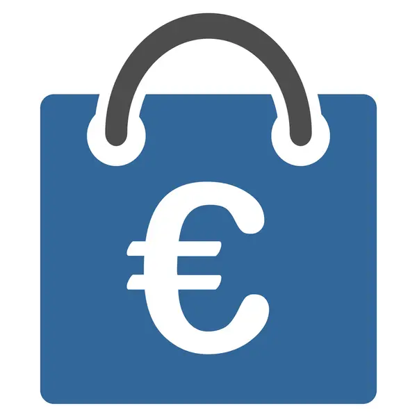 Euro Sac à provisions Icône — Image vectorielle