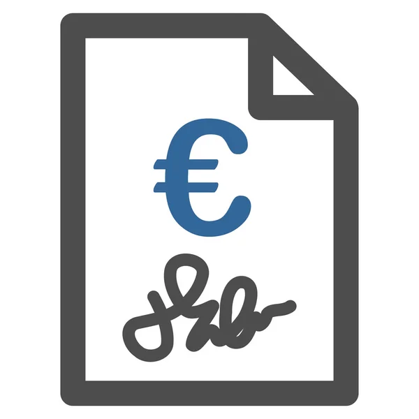 Euro factuur pictogram — Stockvector