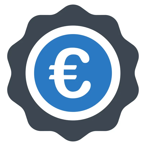 Ícone do selo de qualidade do euro —  Vetores de Stock