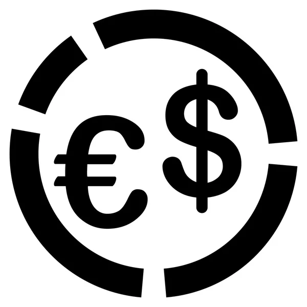 Ikona diagramu waluty — Wektor stockowy