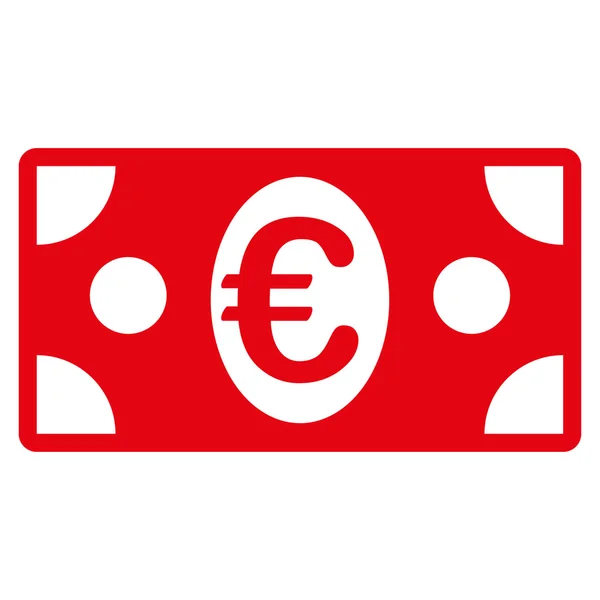 Icono del billete en euros — Vector de stock