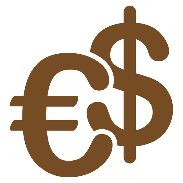 Euro-Dollar-Ikone — Stockvektor