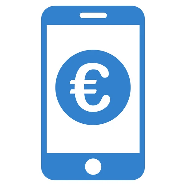 Euro mobil mérleg ikon — Stock Vector