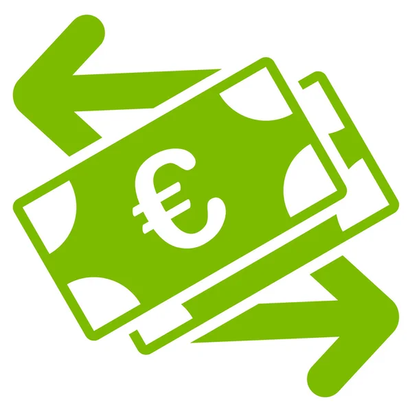 Icône de paiement des billets en euros — Image vectorielle