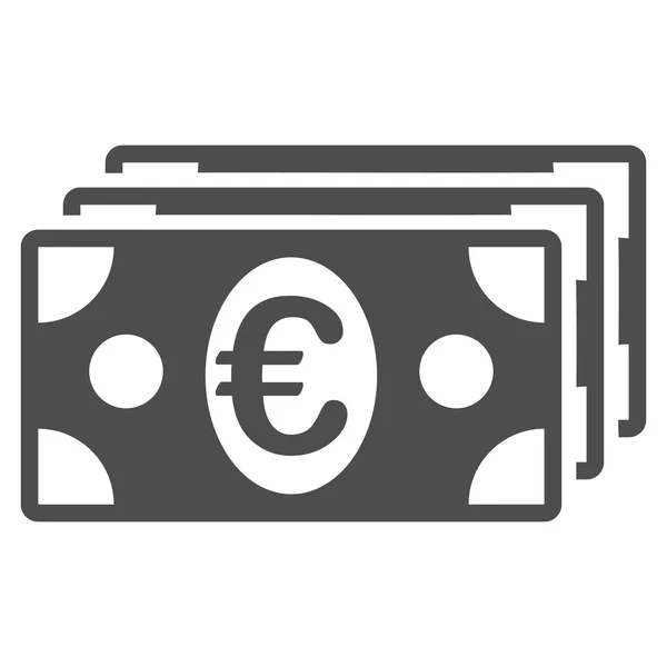 Icono de billetes en euros — Archivo Imágenes Vectoriales