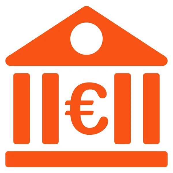 Ícone de banco euro — Vetor de Stock