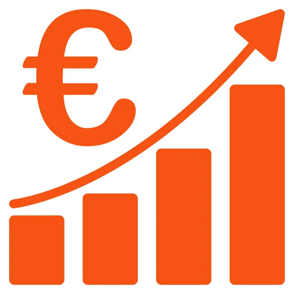 Ikona grafu euro Bar — Stockový vektor