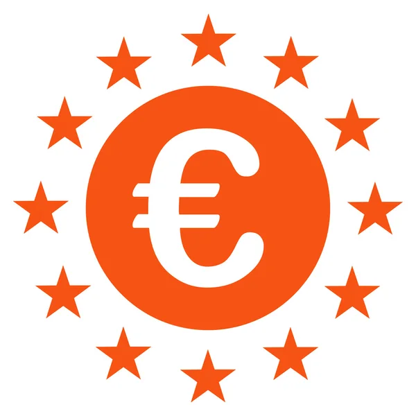 Euro Union Stars Icono — Vector de stock