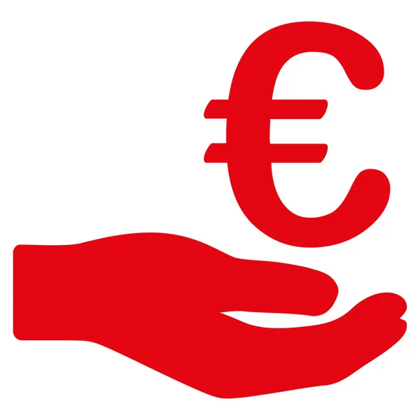 Icono de donación de euros — Vector de stock