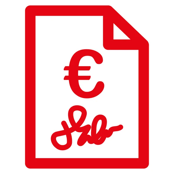 Icône Facture Euro — Image vectorielle