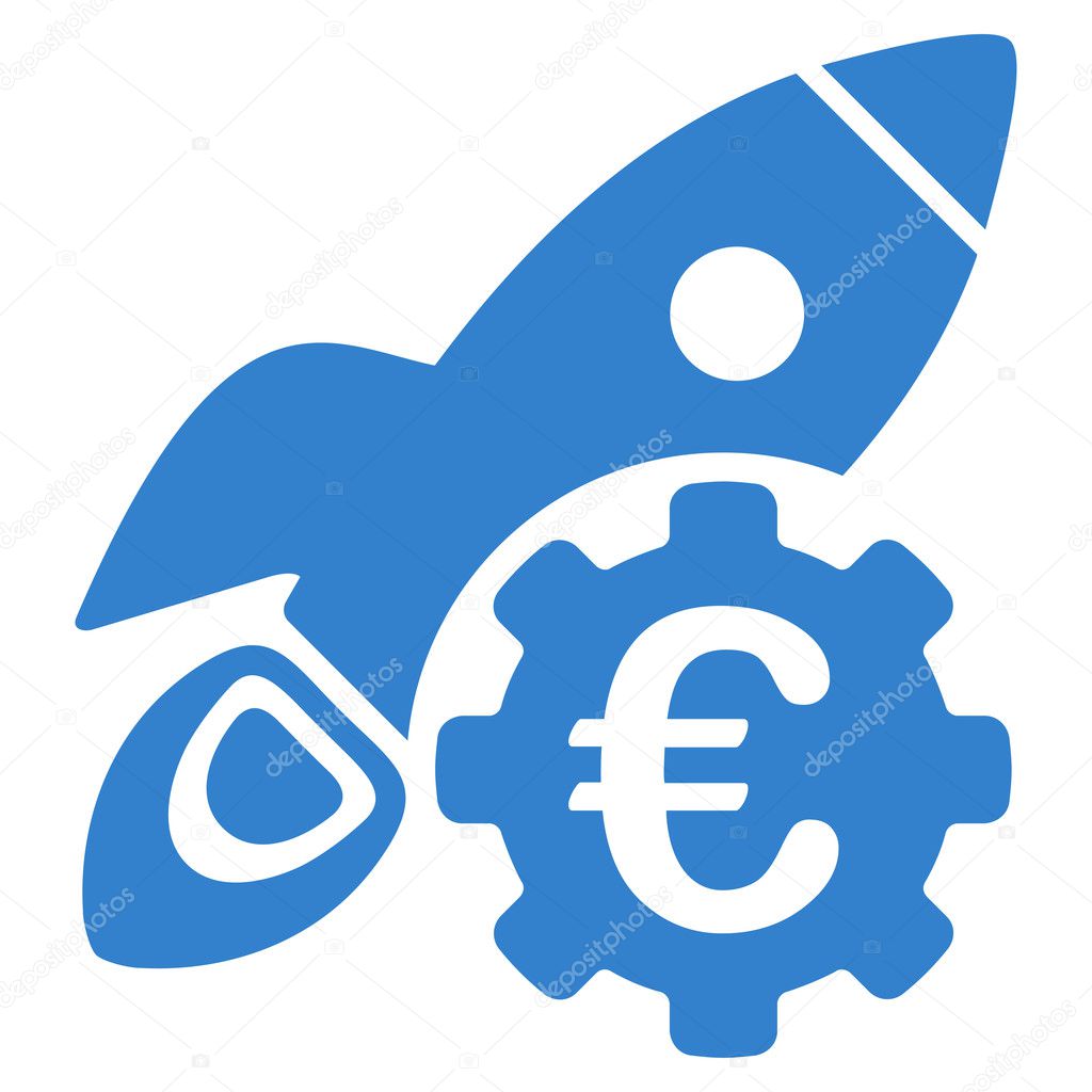 Euro Rakete Wissenschaft Symbol Stockvektor C Ahasoft