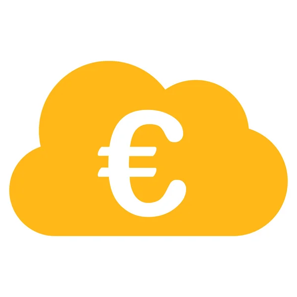 Icono de Euro Cloud — Archivo Imágenes Vectoriales