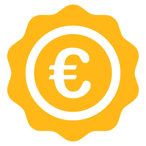 Ícone do selo de qualidade do euro — Vetor de Stock