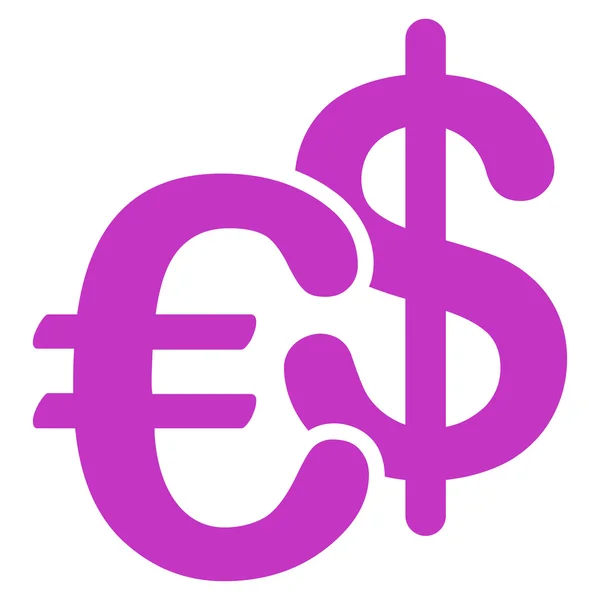 Euro Dollar munt pictogram — Stockvector