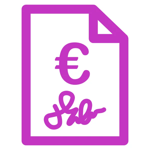 Ikona faktury euro — Stockový vektor