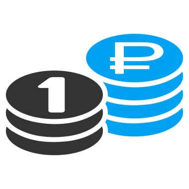 Rublesi para yığınları simgesi