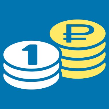 Rublesi para yığınları simgesi