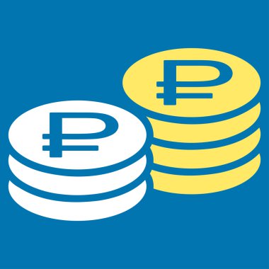 Rublesi para yığınları simgesi