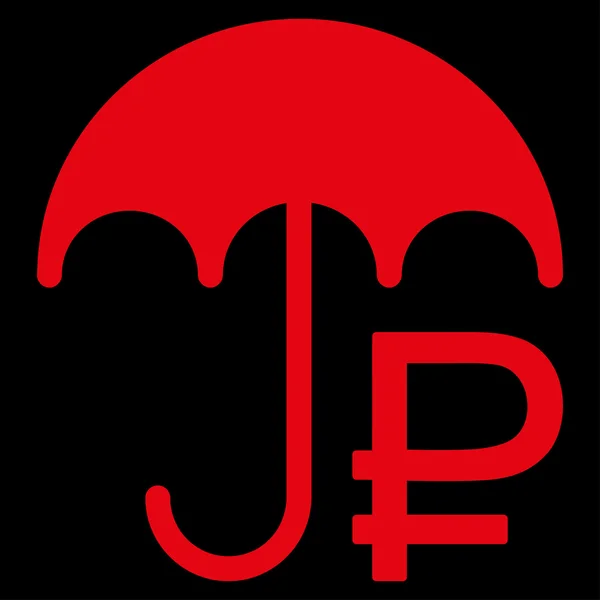 Ρούβλι ομπρέλα εικονίδιο — Διανυσματικό Αρχείο