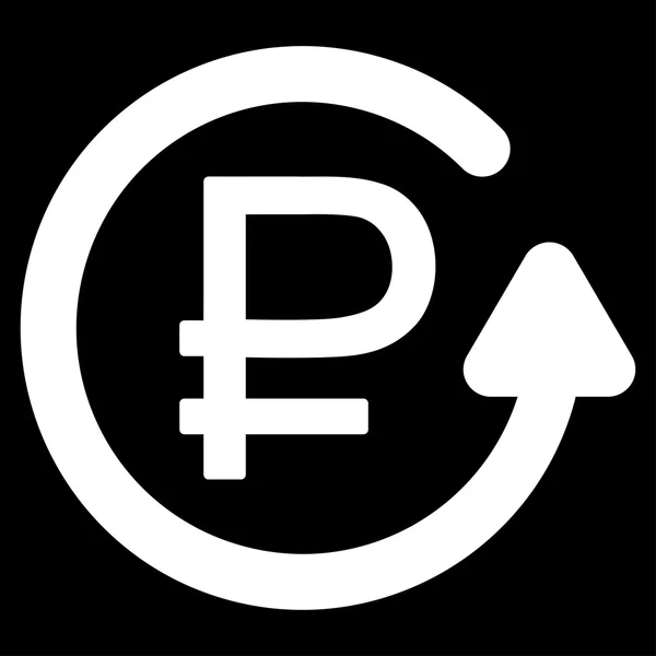 Ruble Chargeback ikona — Wektor stockowy