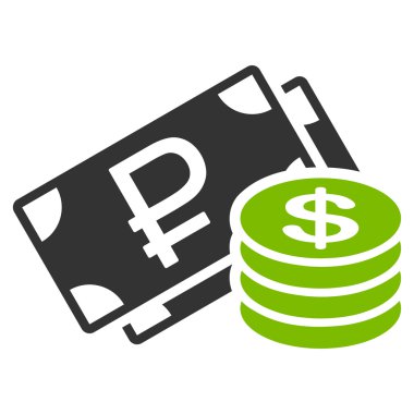 Rublesi ve Doları para simgesi