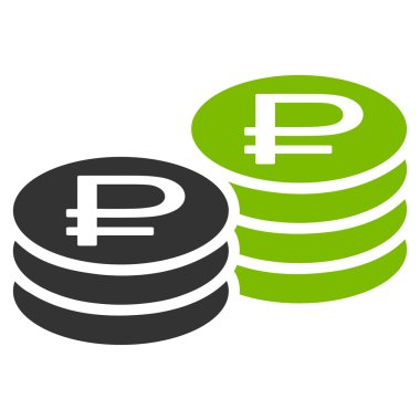 Rublesi para yığınları simgesi